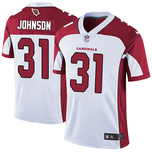 Nike Cardinals #31 David Johnson White Men's Stitched NFL Vapor Untouchable Limited Jersey - Click Image to Close